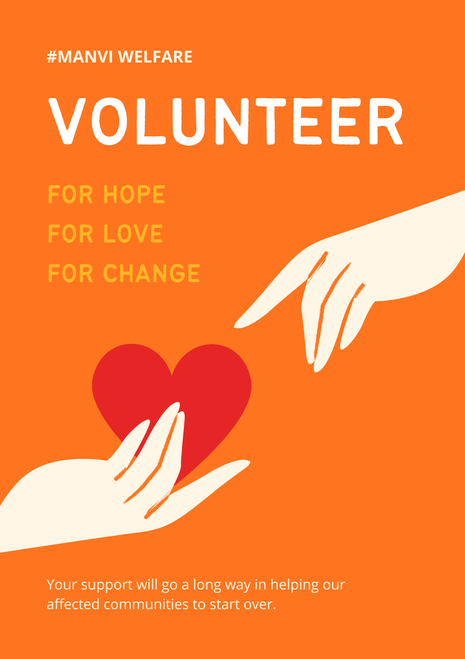 Volunteers in a Heart